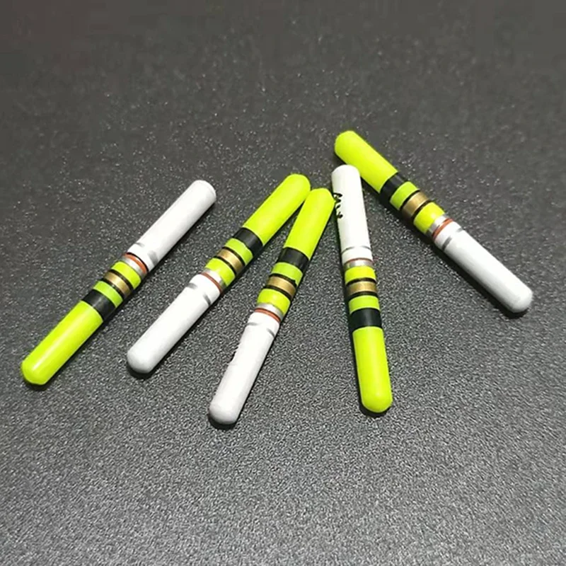 LED flutuador de luz para a pesca, conjunto de 5 peças, cor verde/vermelho, bateria cr322, acessório