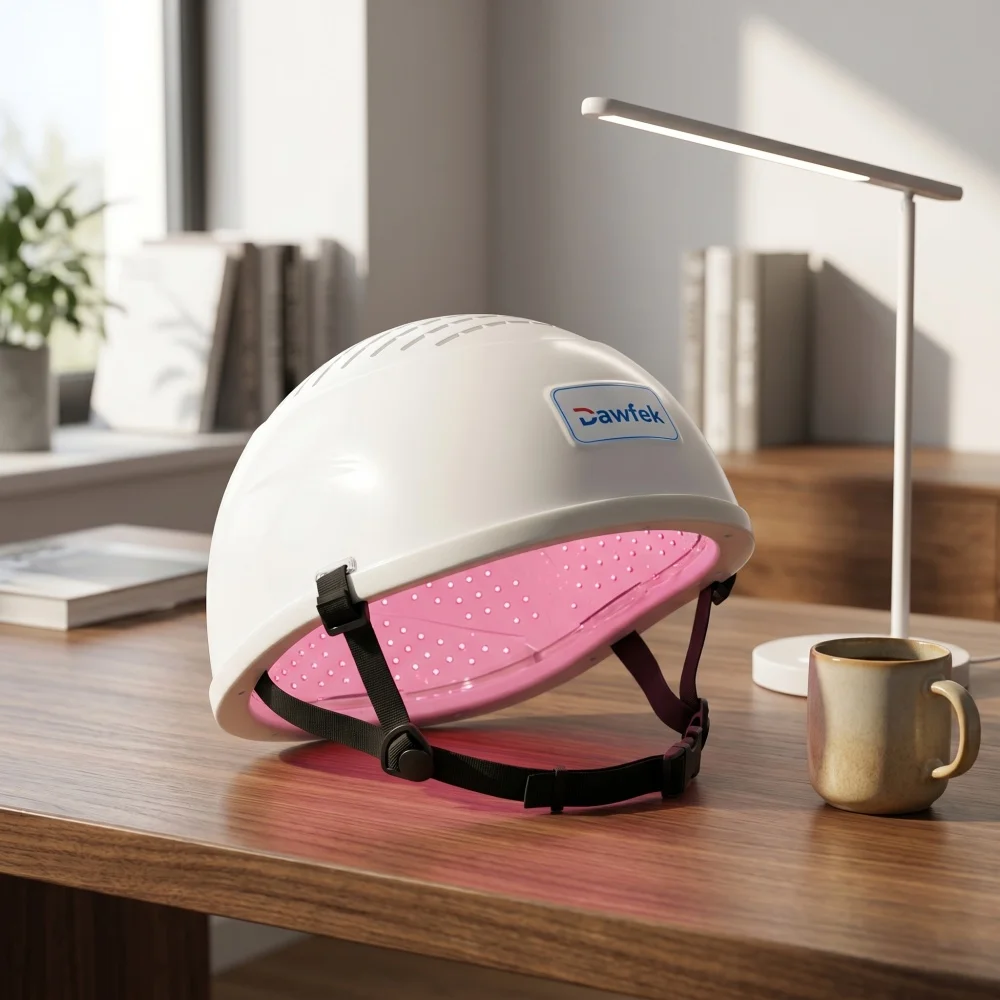 

Dawfek High Power 810nm Near Infrared Photobiomodulation Helmet for Chronic Pain Chronic Migraines Insomnia Neuromodulation Stimulator Device