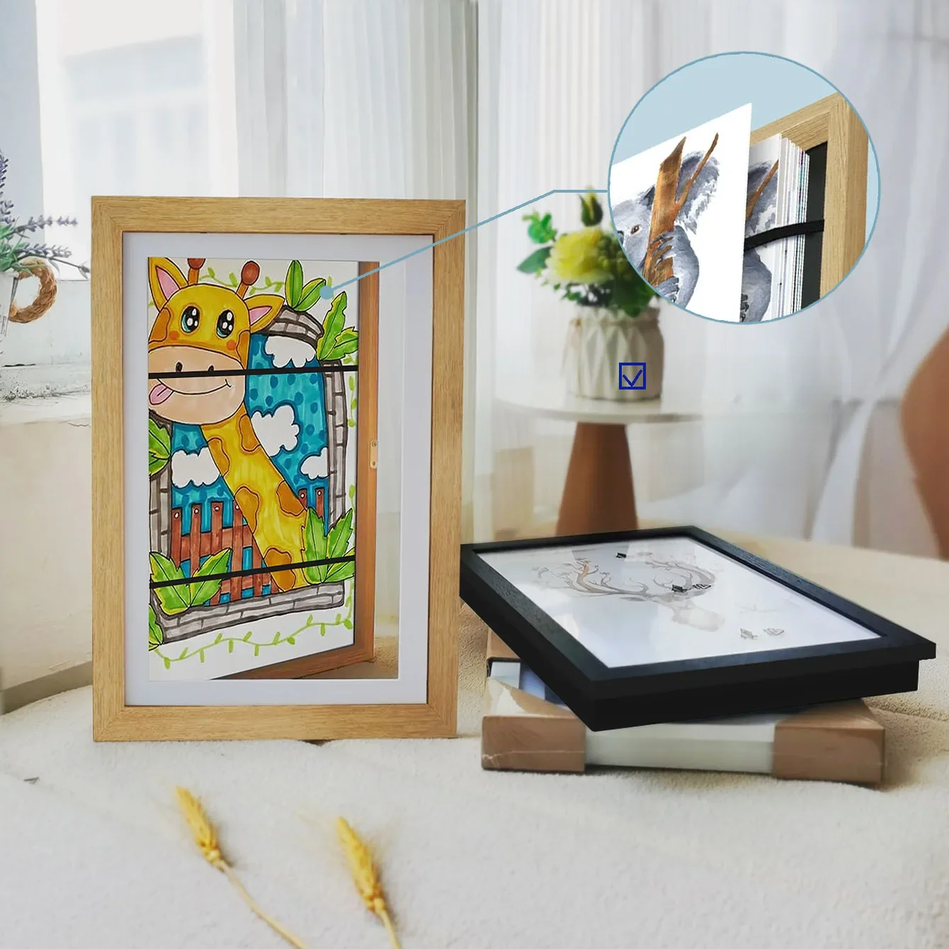 Kinderen Art Frames Magnetische A3 A4 Verwisselbare Kids Frametory voor Foto Tekening Schilderijen Foto's Display Opbergen Fotolijst - afbeelding 2