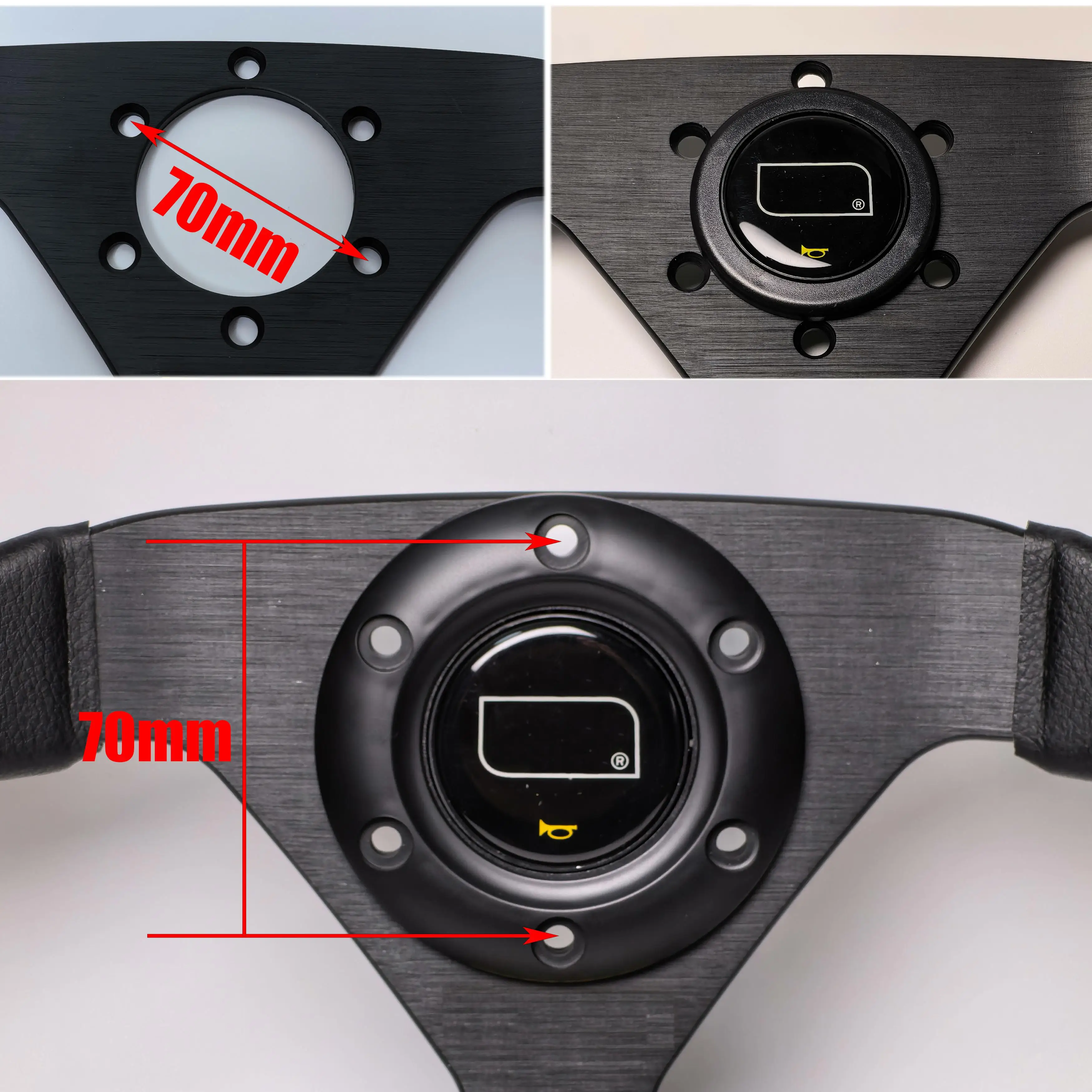 Universal Car Horn Button, Racing Steering Wheel Horn Button, Lighter Feel Faster Response