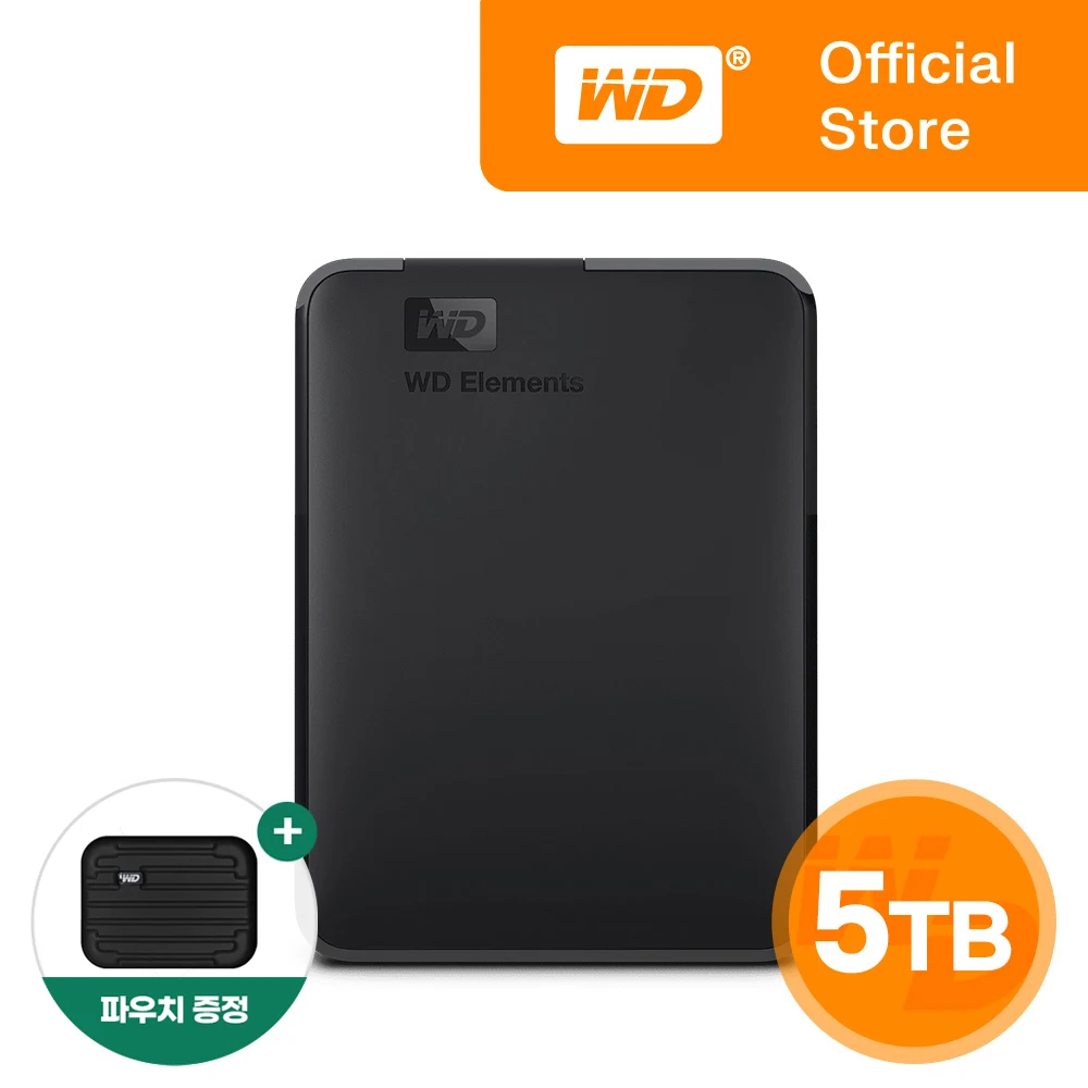 [WD Korea General version] WD Elements Portable External Hard 5TB domestic genuine AS 2 years