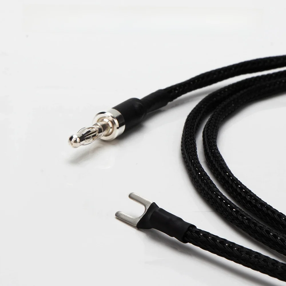 Przewód uziemiający HIFI Audio do gramofonów, realistycznych odtwarzaczy płyt winylowych MCS, głośników CD, wzmacniaczy, kabel mostkowy posrebrzany OCC, złącze bananowe do widełkowego. — zdjęcie produktu 7