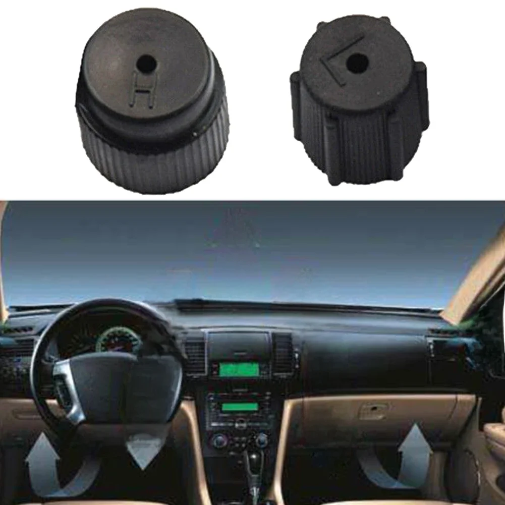 Kit de capuchon de Valve de remplacement, 2 pièces, Service de climatisation de voiture, Port de chargement AC, couvercle anti-poussière de remplacement