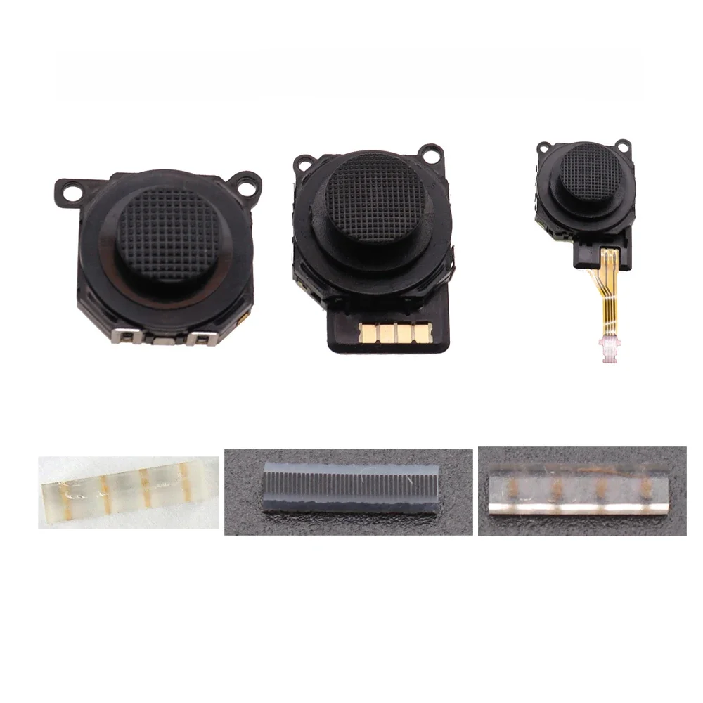 3d joysticks analógicos para psp 1000, 2000, 3000, tampa analógica, botão de borracha, bar de