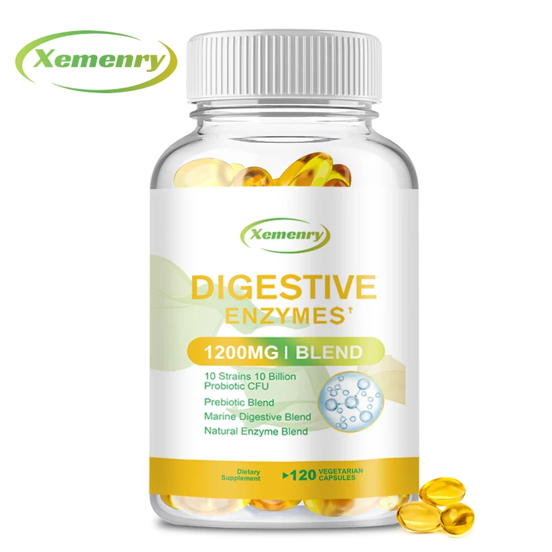 Digestive Enzyme - with Probiotics & Prebiotics - Promote Digestion, Intestinal Health, Relieve Flatulence - 120 Capsules