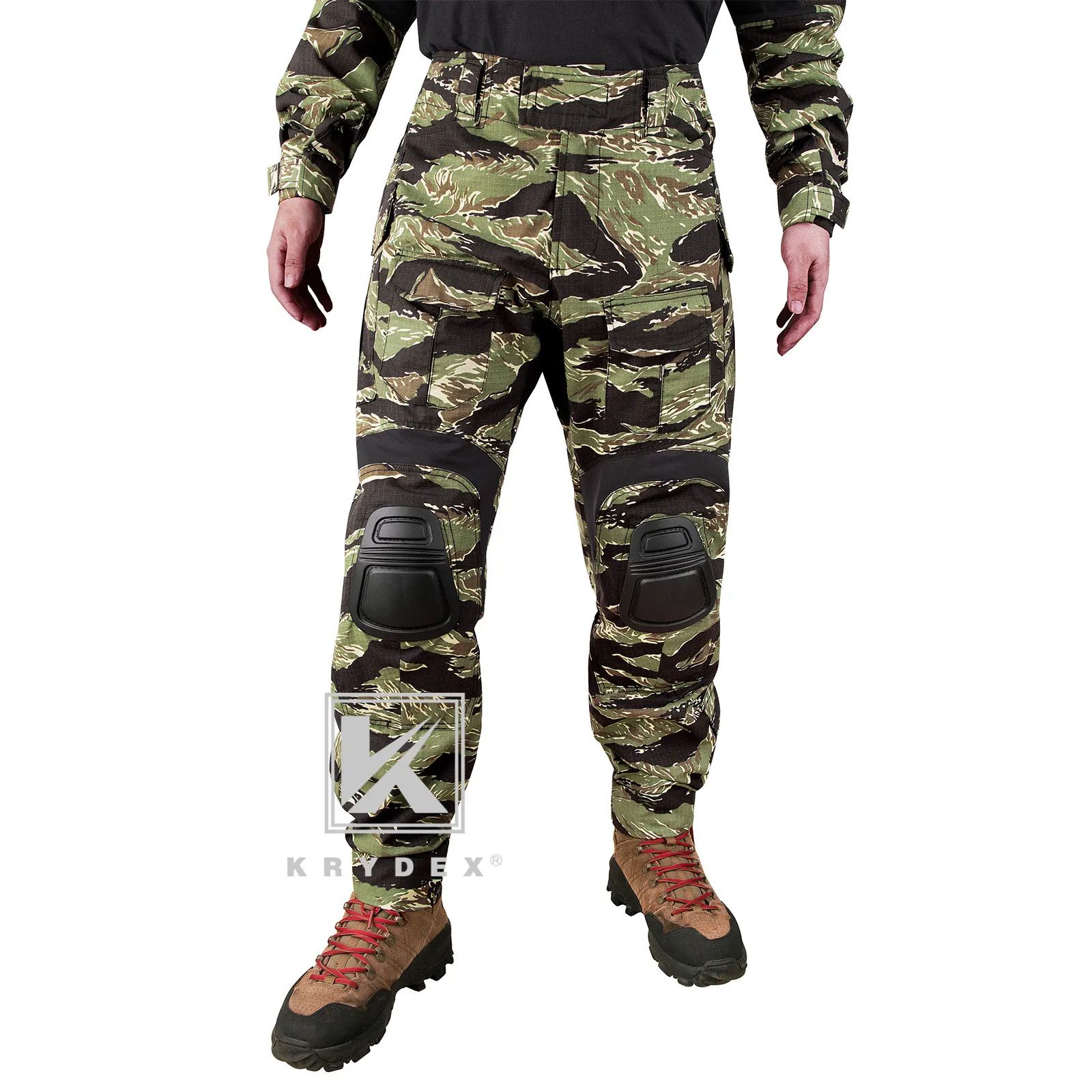 Imagem -05 - Krydex Kit de Camisa e Calças Camufladas Táticas Conjunto de Uniforme de Combate para Caça ao ar Livre Equipamento de Caminhada