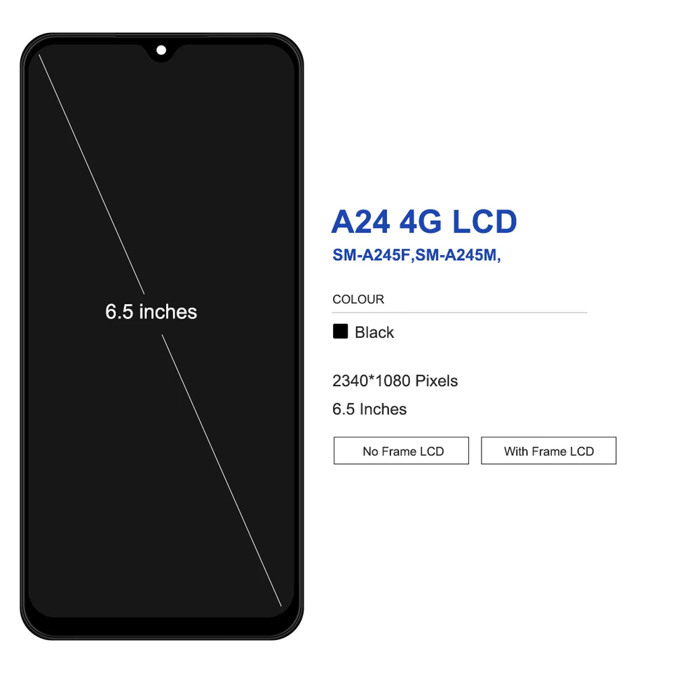 Pantalla LCD 6.5" para Samsung A24 4G con Touch Screen y Marco 3