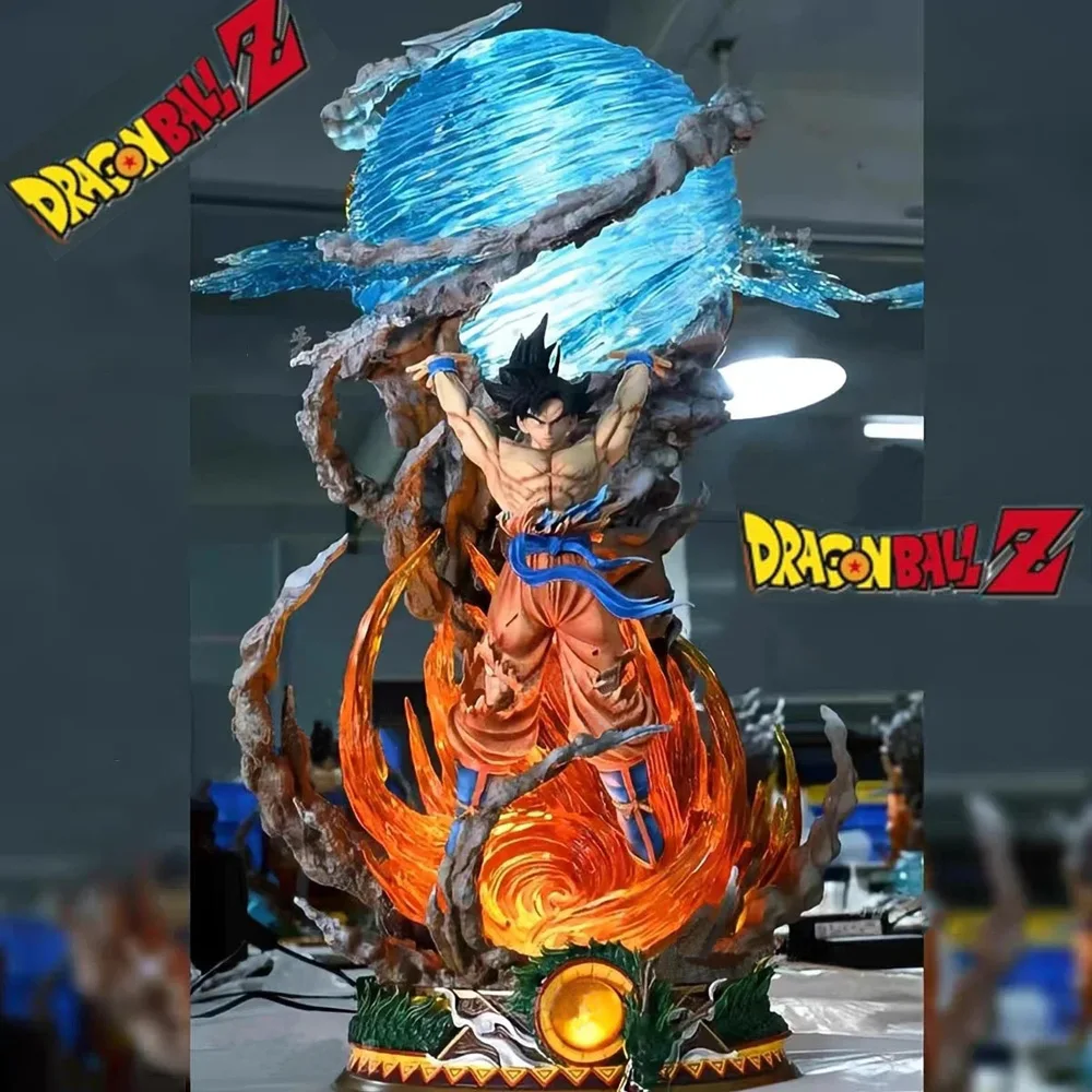 

Goku Dragon Ball Z Anime Figure Super Genki Bomb Luminous Figures Gk Figurine Pvc Saiyan Model Doll Collectible Gifts with Box