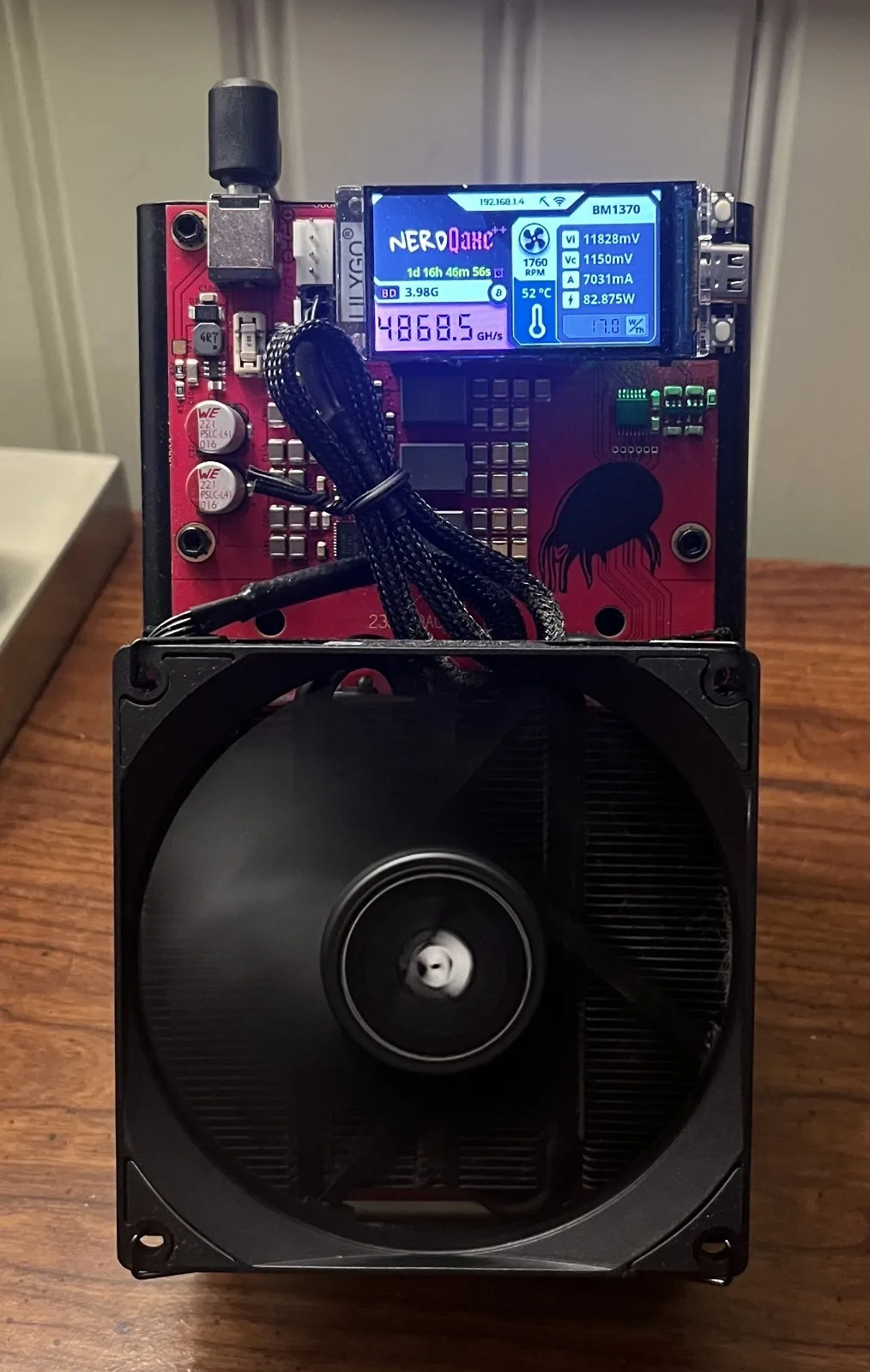 

JD NerdQaxe++ Rev 6.1 Hydro – 6 TH/s | Water-Cooled Bitcoin Miner