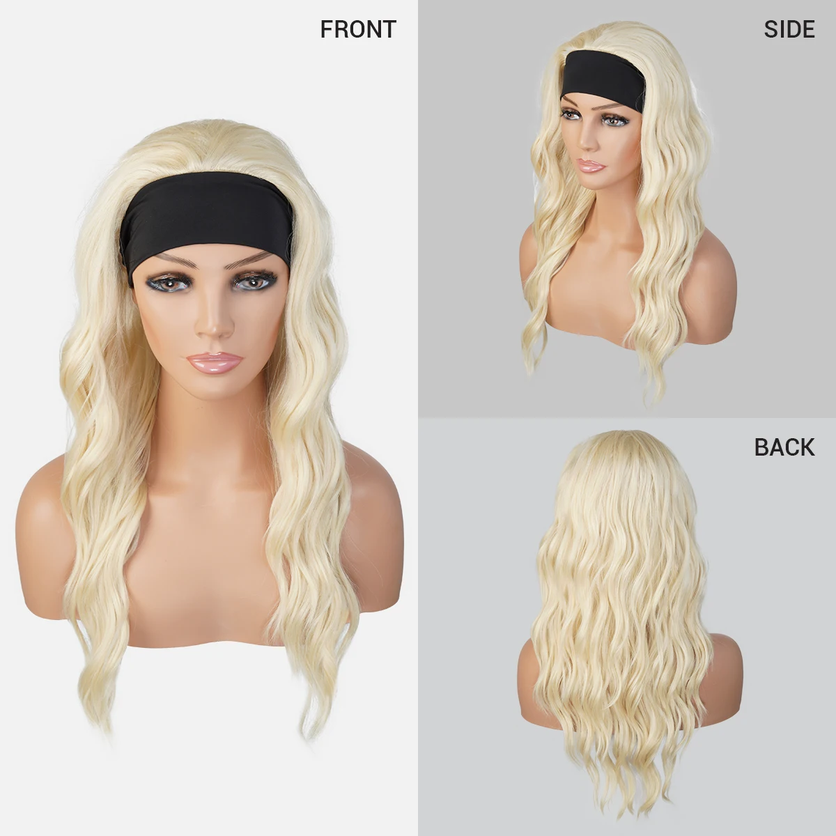 Studio Cut by Pros Glueless None Lace Headband Synthetic Wig HBW004 - Long, Loose Wave Style, Comfortable Design, Versatile Look