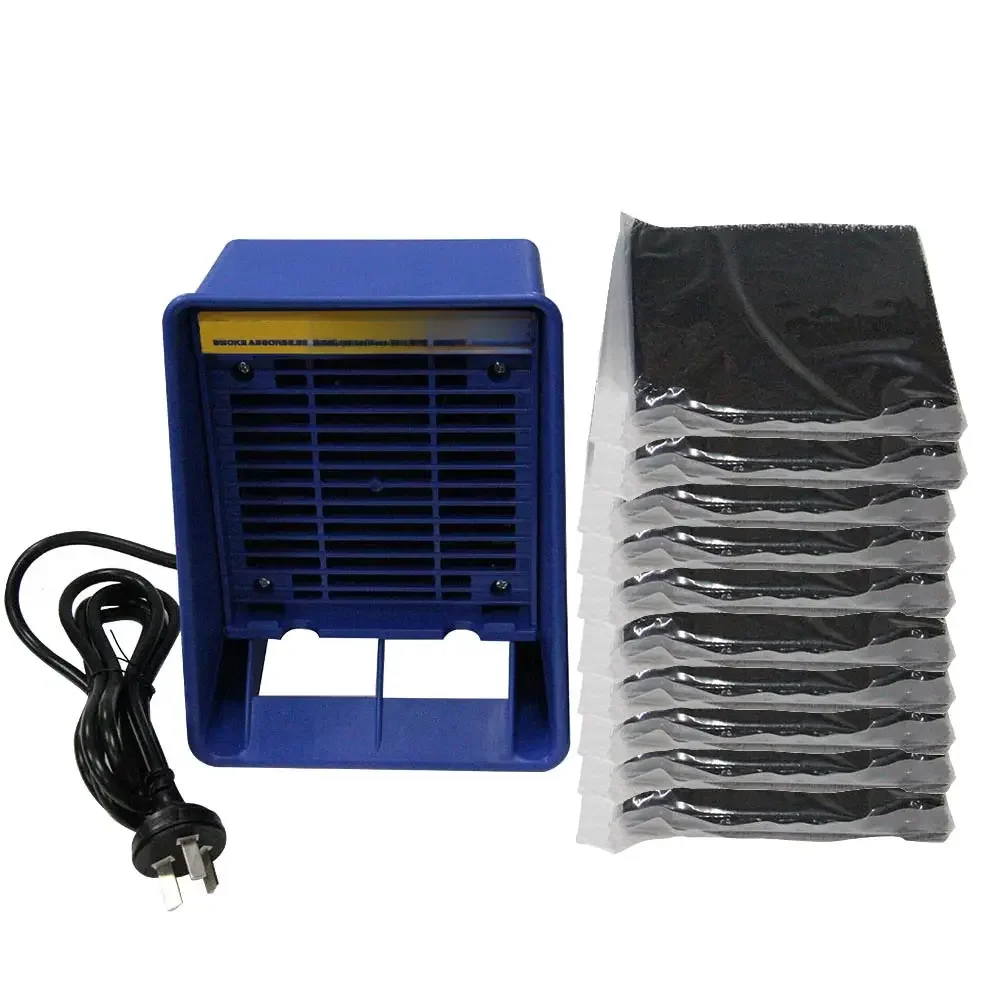 220 V/110 V 400 soldeerbout Rook Absorberen ESD Dampafzuiger Roken Instrument, met 10 st gratis Actieve Kool Filter Spons - afbeelding 2