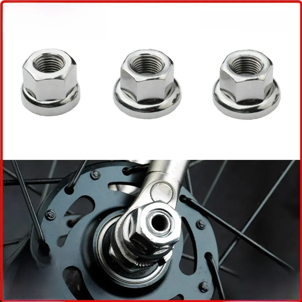 AliExpress TOOPRE 2Pcs M10 3/8Inch Bicycle-Hub Nut Screws Rear Axle Nut Flange Front Wheel Screw Anti-skid Front Axle Nut Bicycle-Accessories
