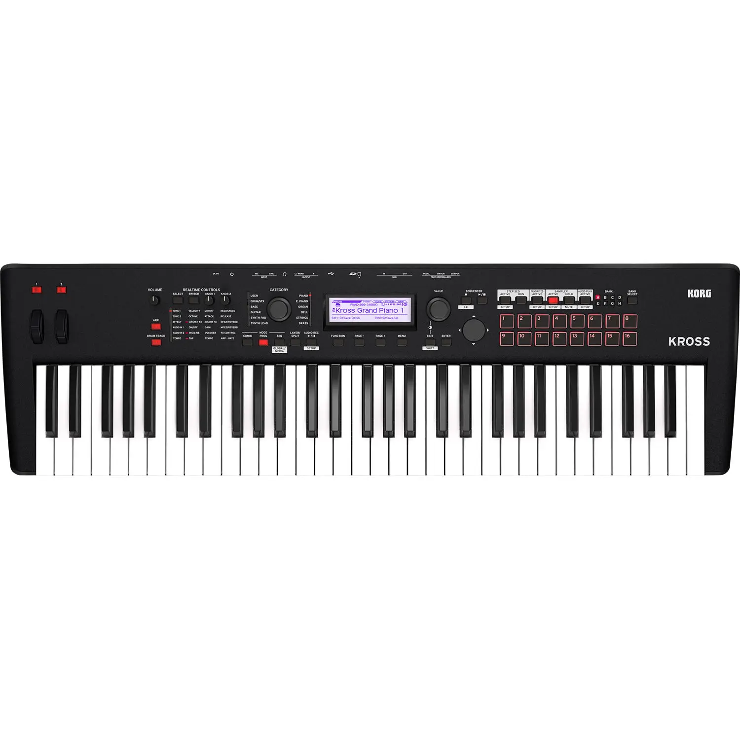 

New Sales Korg Kross 2-61-MB 61-key Synthesizer Workstation - Super Matte Black