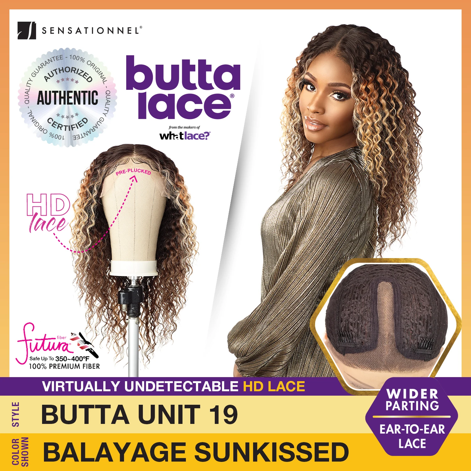 شعر مستعار بدانتيل أمامي عالي الدقة ، منتوف مسبقًا ، مظهر طبيعي ، آمن للحرارة ، الوحدة 19