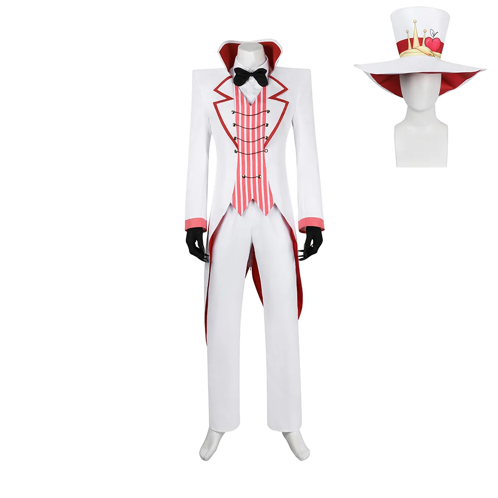 Kostum Cosplay Lucifer Hotel Anime samaran pakaian karnaval Halloween