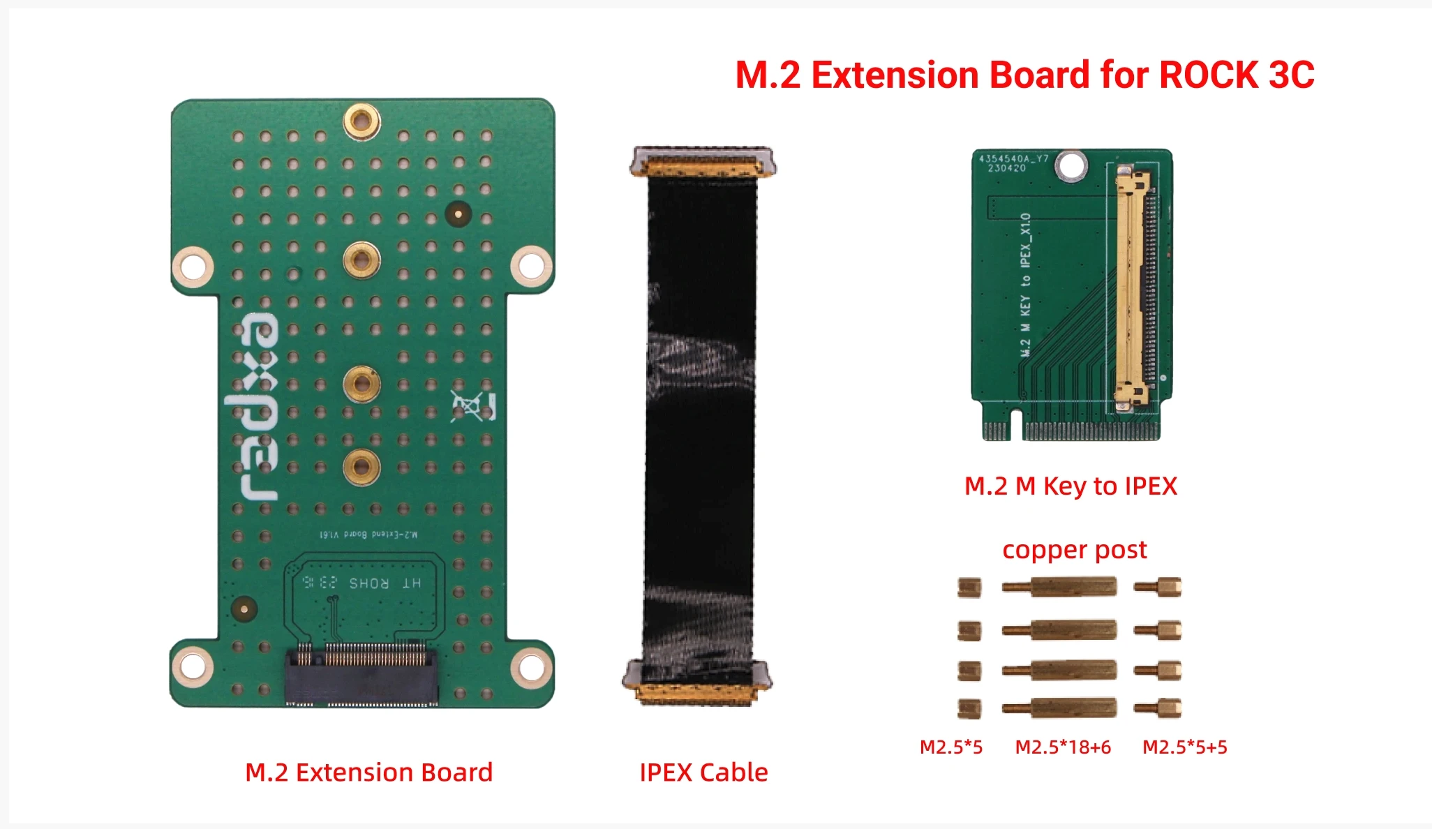 Radxa M.2 Uitbreidingsbord Voor Rock 4a/4b/4a +/4b +/4se/3a/5a/3c