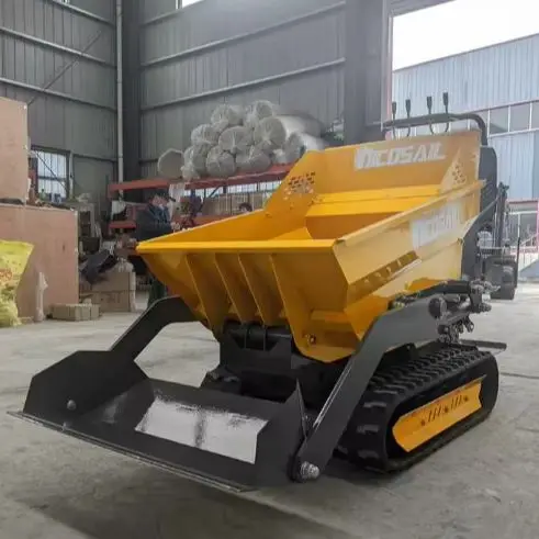 Customize Multifunctional Manual Tracked Mini Dumper Hydraulic Dump Truck For Construction Agricultural Crawler Carrier Dumper