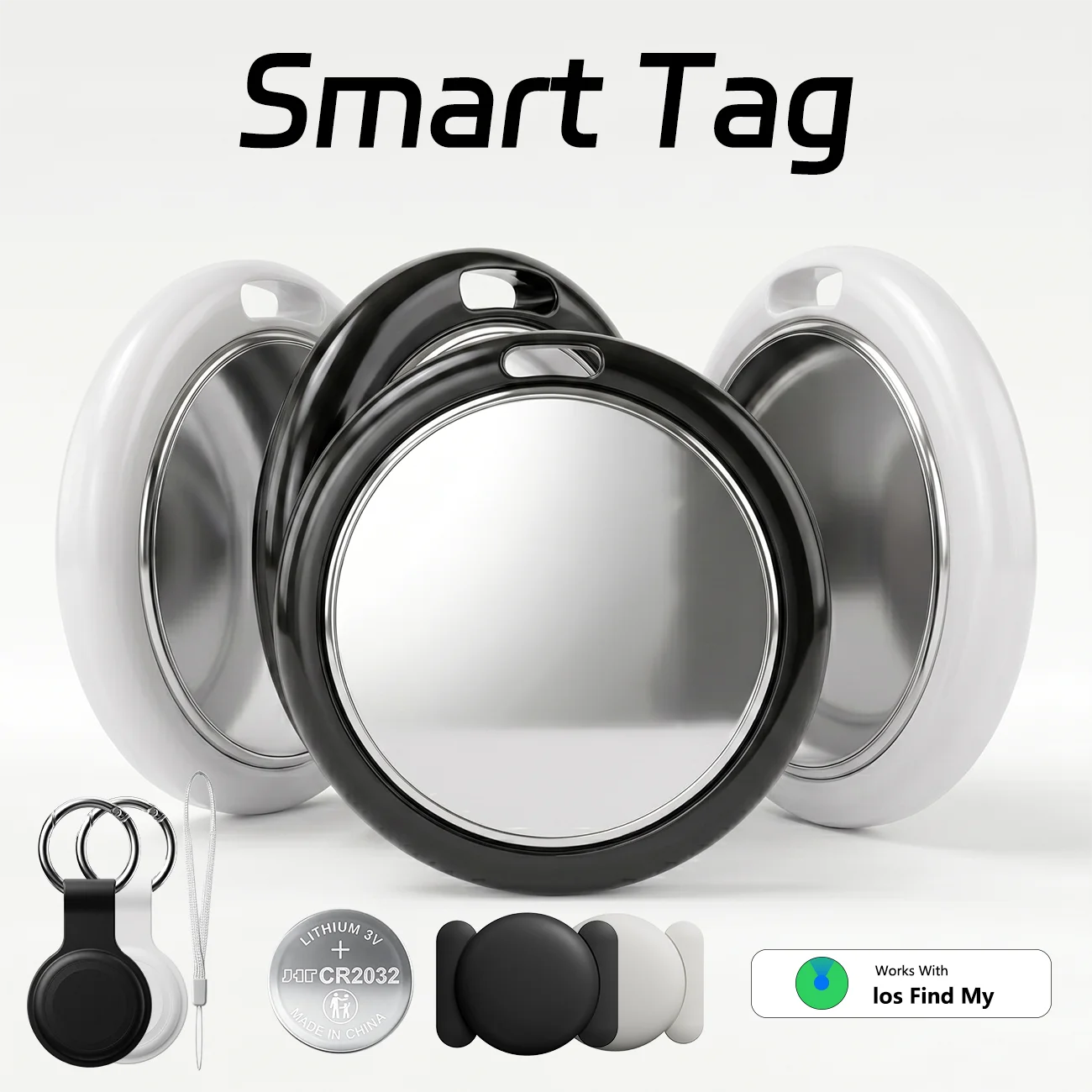 Tracker Tag Item Finder[Apple MFi Certified]With Apple Find My(IOS Only)Bluetooth Smart Tag with Waterproof Finder Global