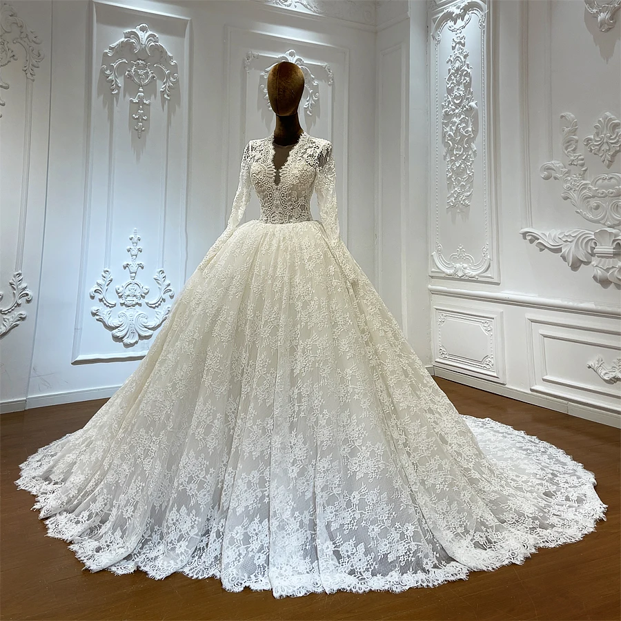 wedding dress applique designs Lace Applique Wedding Dress with Deep Sweetheart Neckline