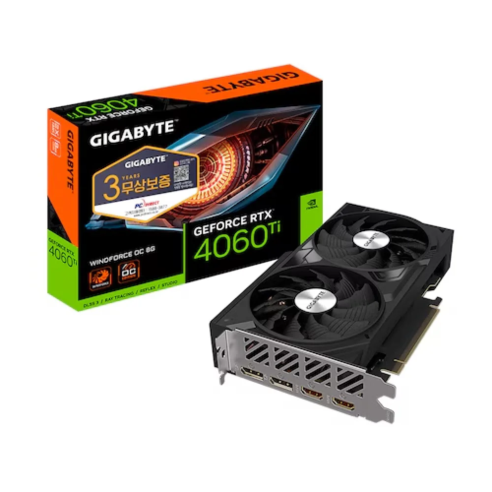 Gigabyte GIGABYTE GeForce RTX 4060 Ti WINDFORCE OC D6 8GB PC DirectVGA Graphics Card Domestic distribution Original