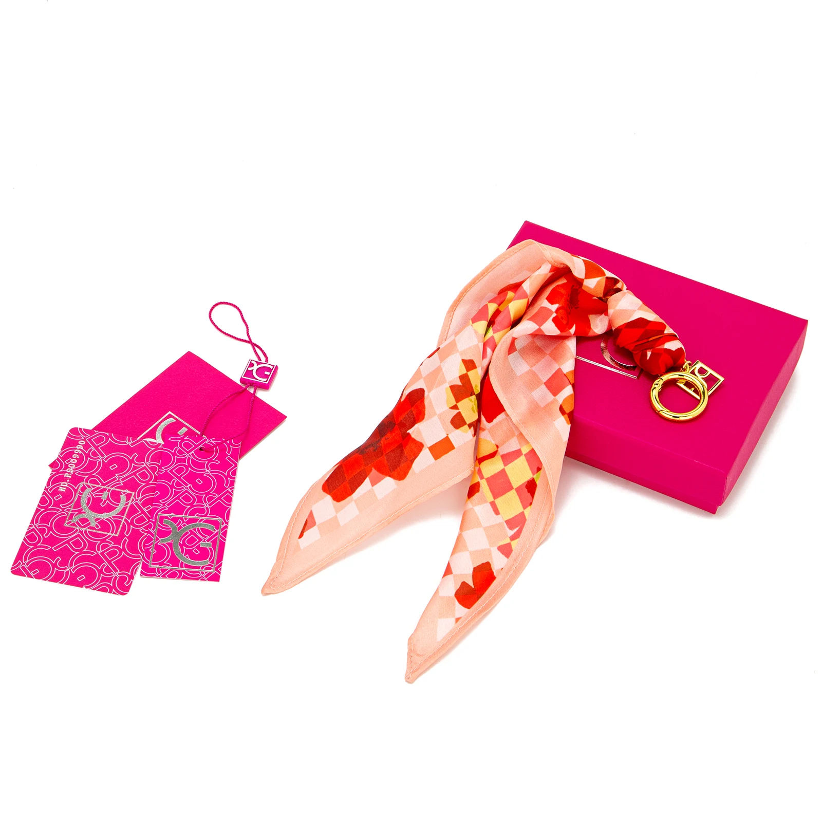 

PG Women's Silk Scarf Accessories Temperament Pendant Luggage Accessories Fashionable Street Multi-style Luggage Accessories
