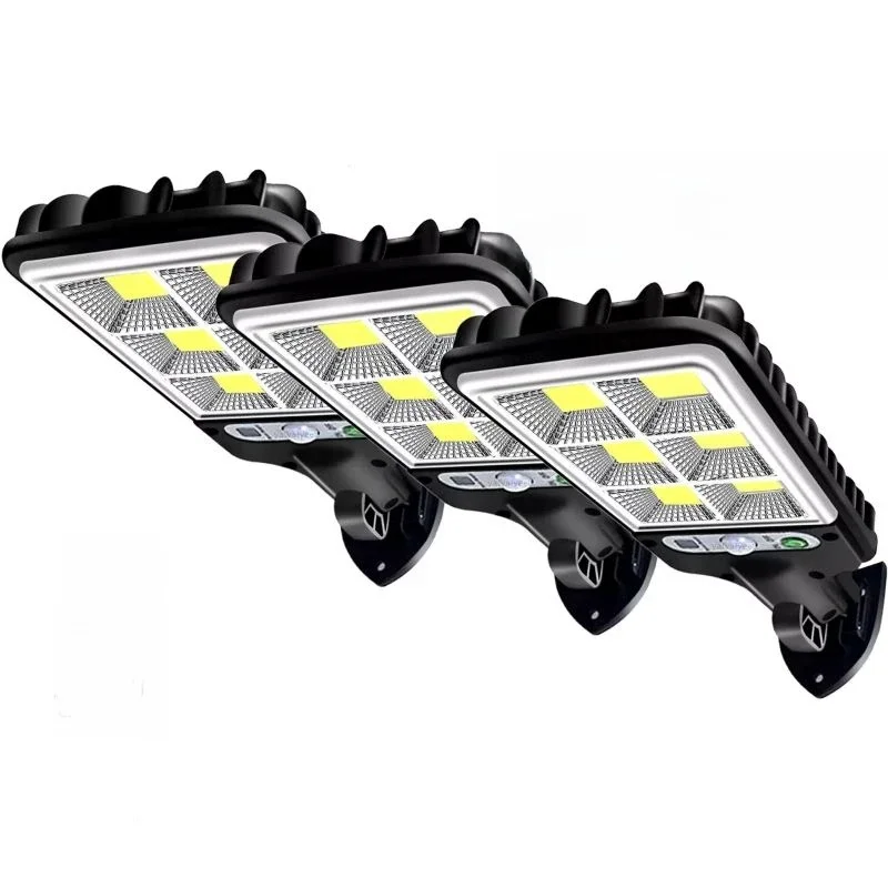 NONE 1/2/3 pièces appliques murales solaires extérieures 117/108LED capteur de mouvement lumineux lampadaires d'inondation avec 3 Modes pour les cour de Garage extérieur 3
