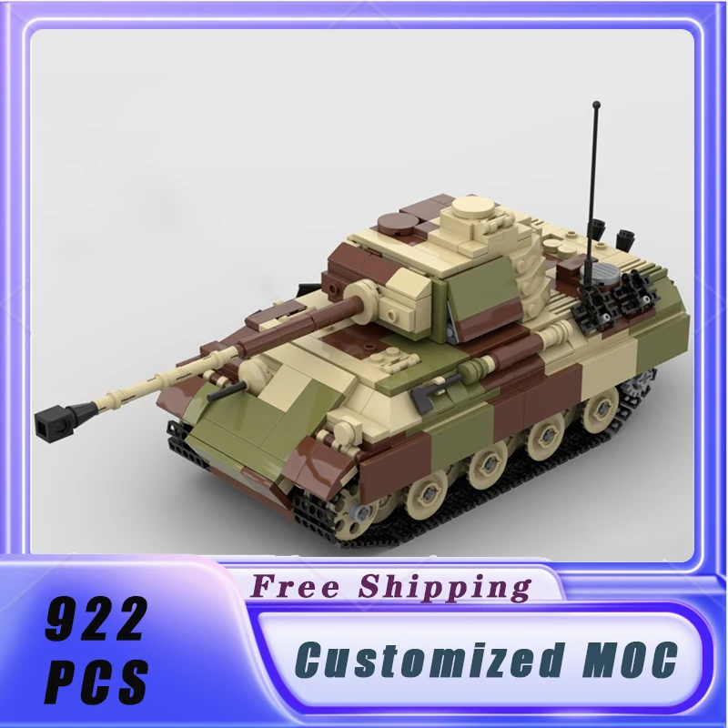 

Military MOC WWII Panzerkampfwagen V Panther Medium Tank Brick DIY Assemble Display Model Children's Block Toy Gift