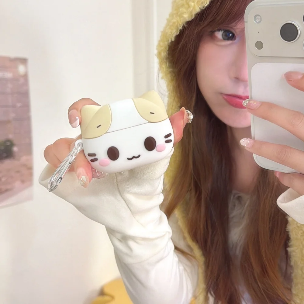 

Silicone cute creative cat earphone case for AirPods4 3 Pro 2 3Korean version INS fashion new shockproof cover protective cover