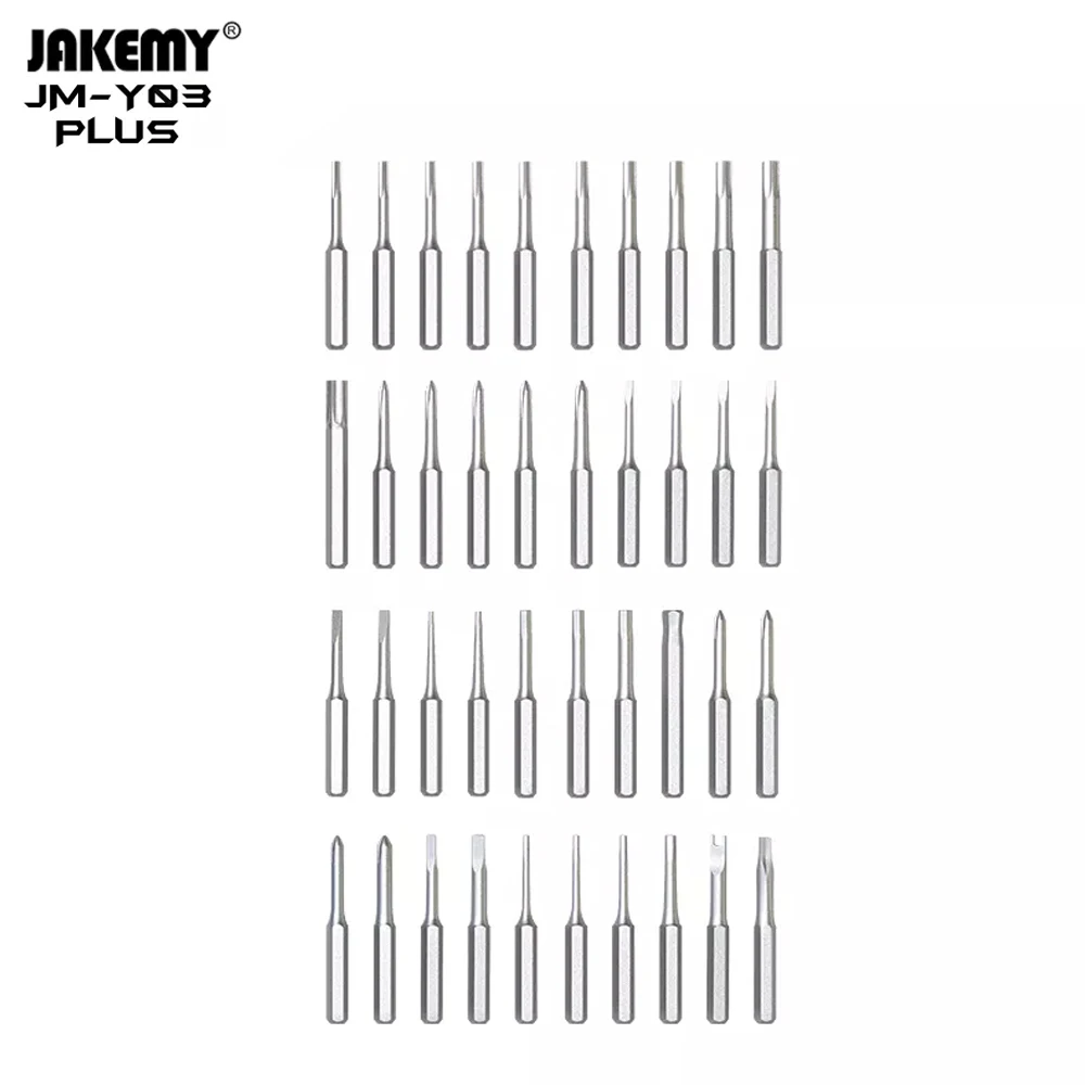 JAKEMY JM-Y03 PLUS Cordless Precise Rechargeable Electric Screwdriver Set with LED Light for Cellphone Camera Laptop