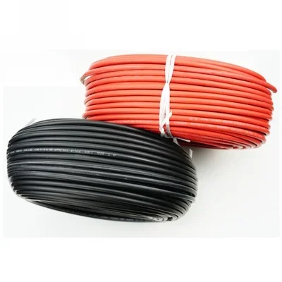 ALLMEJORES przewód solarny PV czerwony czarny kabel do system paneli słonecznych 1500v 4mm2 /6mm2 (12/10AWG )TUV UL 10m/rolka — zdjęcie 2