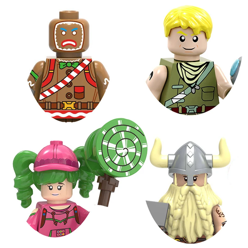 

Hot Movie Game Building Blocks Skull Trooper Mini Game Dark Voyar Small Bricks Action Figure Models Games Toy