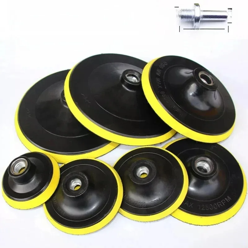 3/4/5/6/7 pouces 80/100/125/150/180mm tampon de support support de ponçage disque crochet et boucle M10 M14 pour meuleuse d'angle ponceuse disque de ponçage