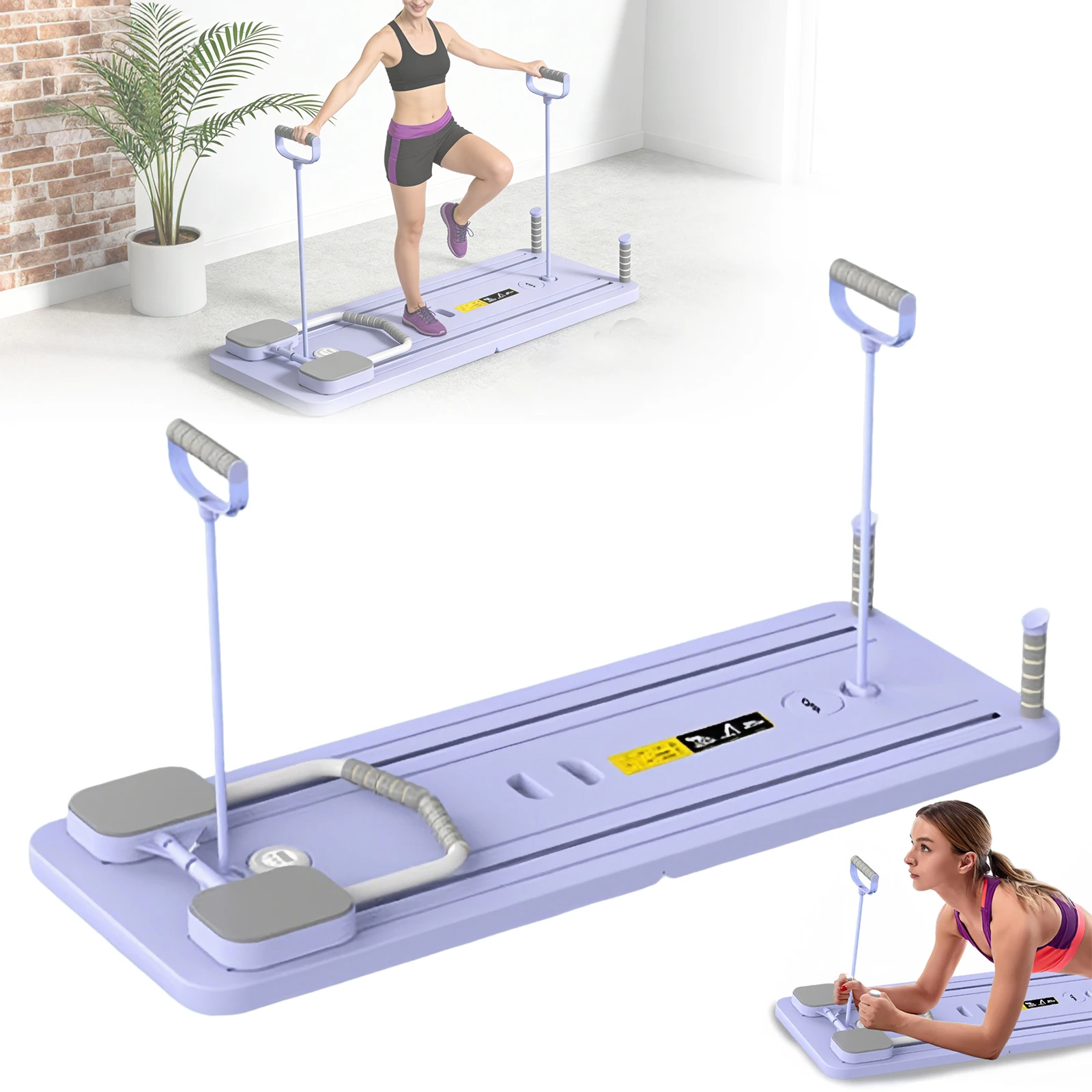 Deska do ćwiczeń brzucha, deska fitness, wzmacniacz nóg i ramion, wielofunkcyjny zestaw do pilatesu, kompaktowe urządzenie fitness do domowej siłowni