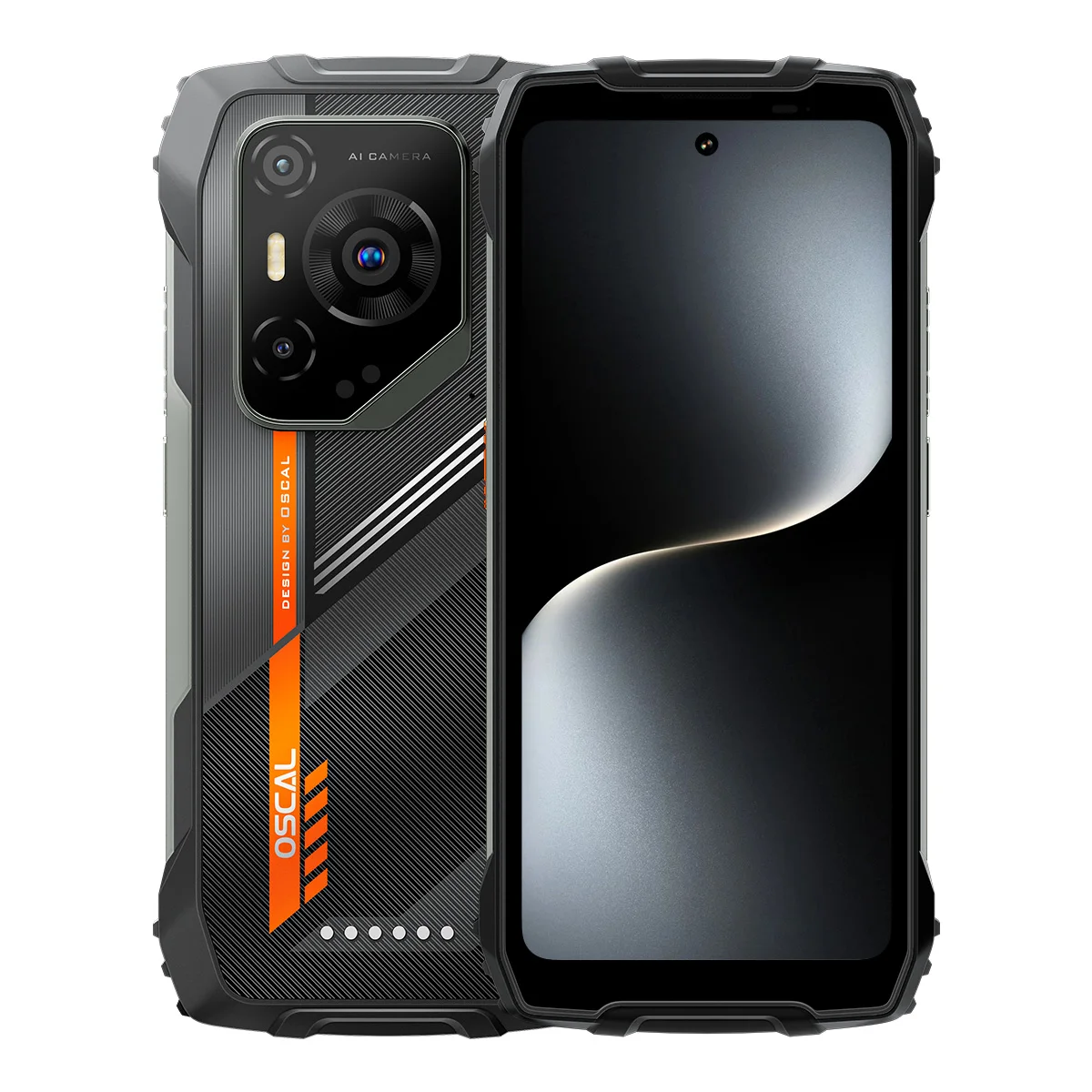 OSCAL PILOT 3 Robuuste Telefoon, Android 15 Robuuste Smartphone 5G Dimensity 6300, (12+24)GB RAM 256GB ROM, 6.78" Scherm 120Hz, 7700mAh