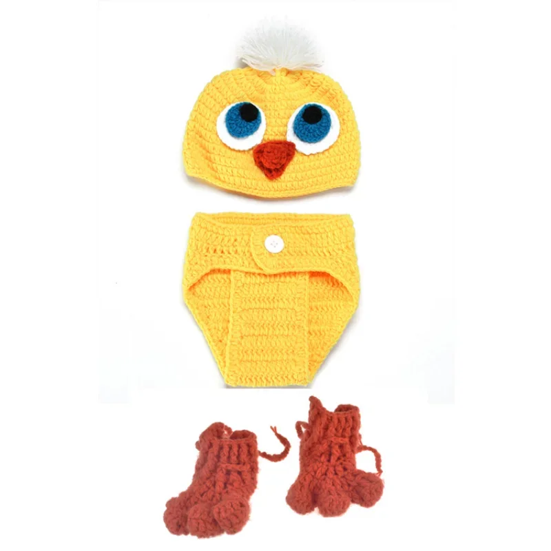Vêtements pour nouveau-nés de 0 à 6 mois, accessoires de photographie, Costume de poulet fait à la main pour filles et garçons, accessoires de vêtements pour bébés, cadeau pour bébés, nouvelle