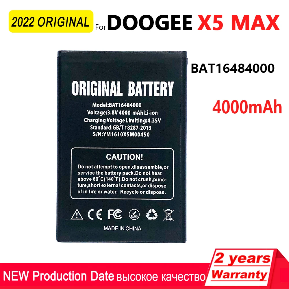 

Original 4000mAh BAT16484000 Rechargeable Battery Phone For DOOGEE X5 Max X5 Max Pro High quality Batteries With Tracking Number