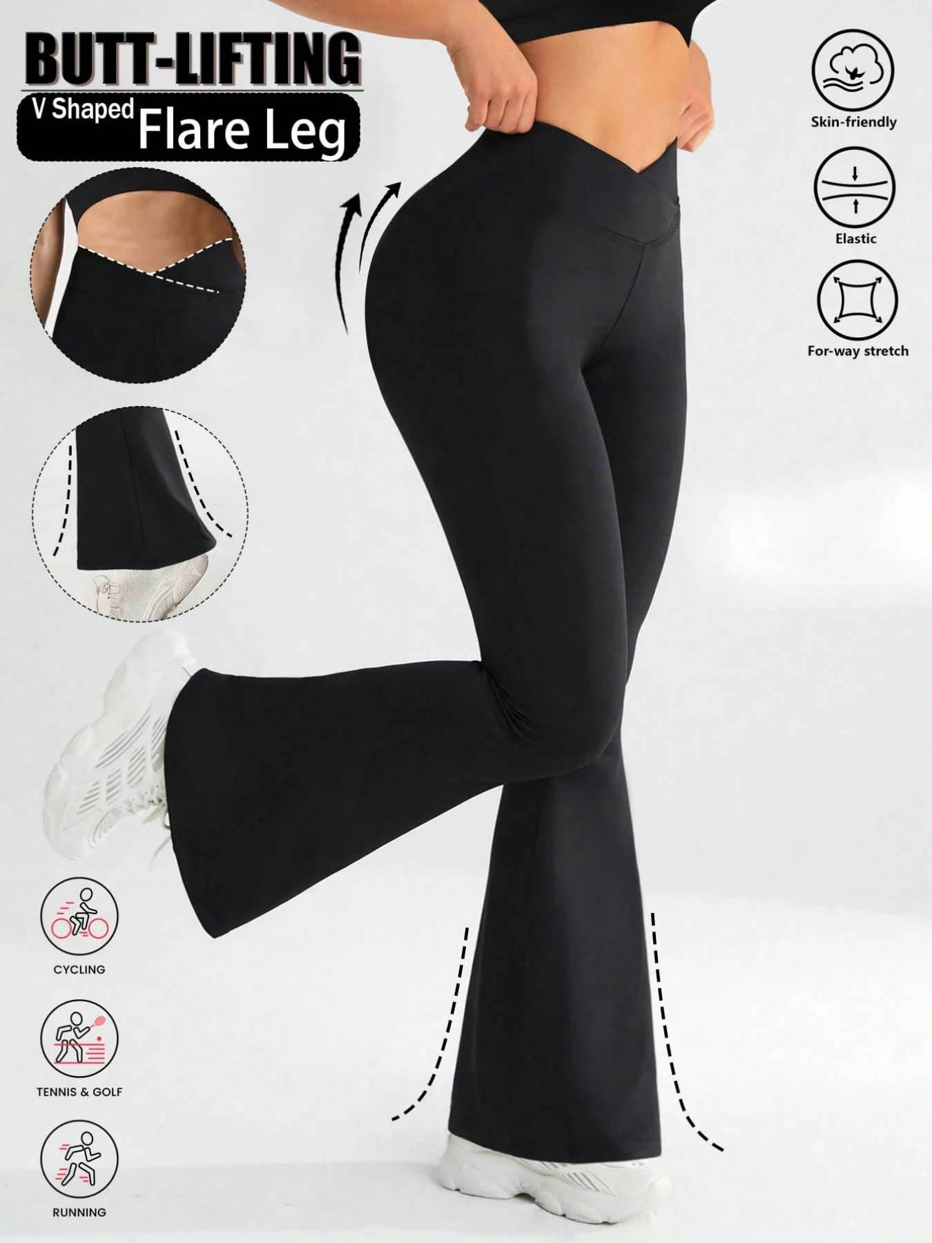 

Женские брюки для йоги с перекрестной талией, с контролем живота, украшающие фигуру, модные леггинсы, новый стиль 2025 года