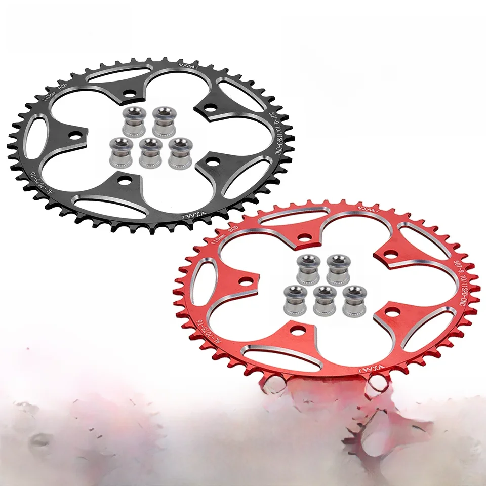 AliExpress VXM 110/5 BCD 110BCD Road Bike Narrow Wide Chainring with 5 Disc Screws 36T-58T Bike Chainwheel,For