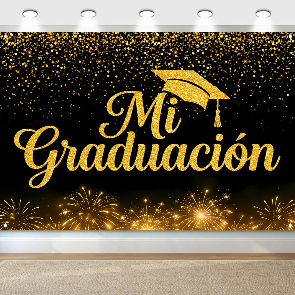 Party Banner Gold - Sfondi per Banner di Laurea Neri