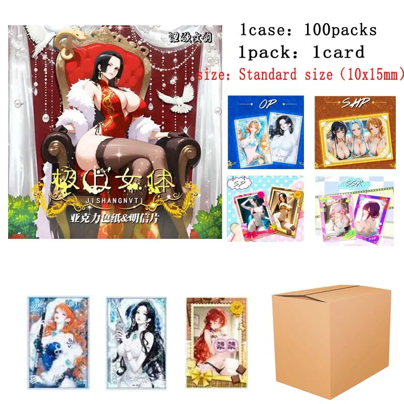 

One Piece Wholesales Collection Cards Boster Box Extreme Female Body Sexy Style Waifu SHP SSR OP Kids Playing Cards Games