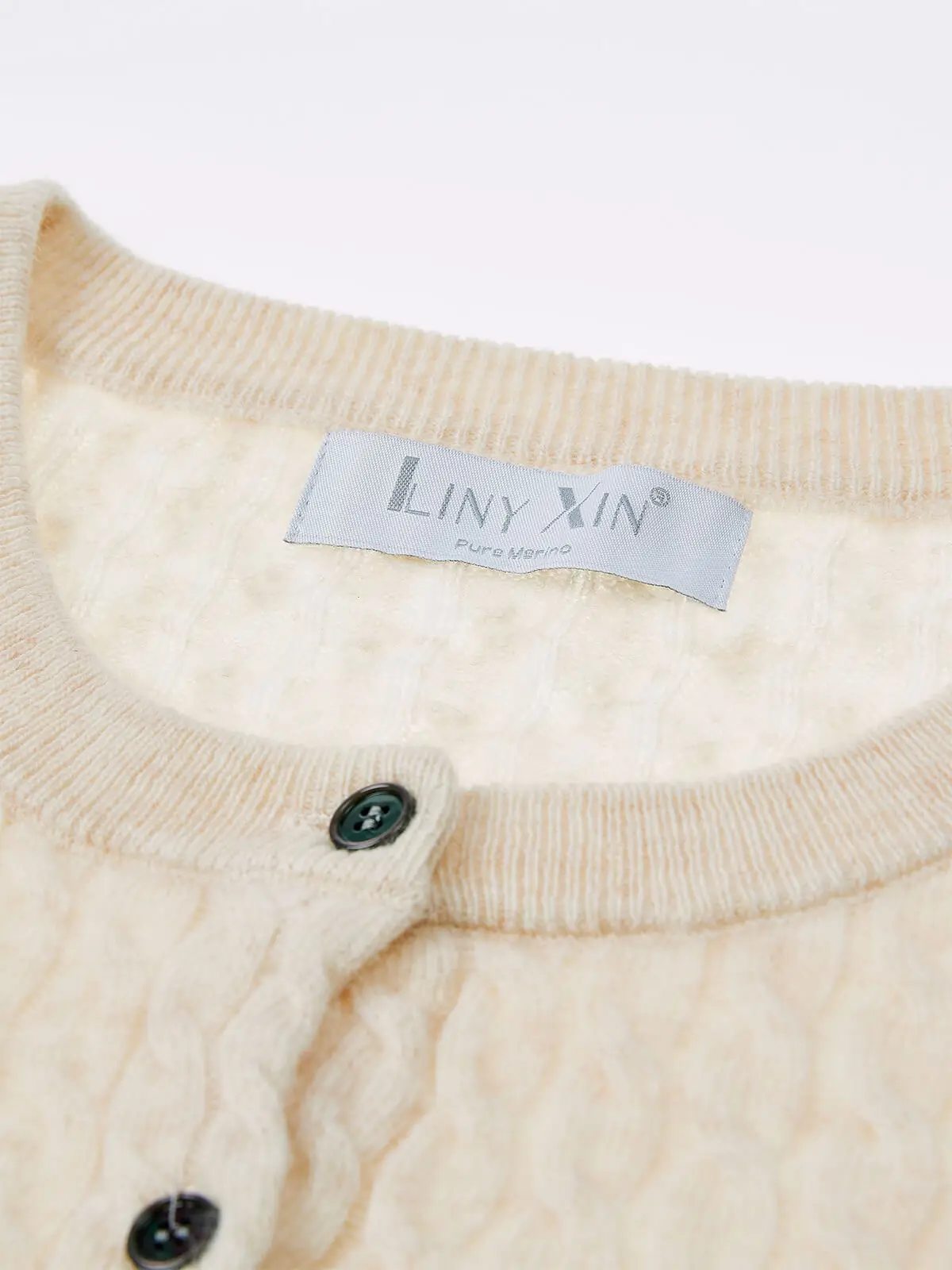 LINYXIN 100% Merino Len Cashmere Áo Len Nữ Quần Áo 2022 Thủy Thủ Đoàn Cổ Mùa Đông Mềm Cardigan Thời Trang Mùa Thu Kéo Nữ Áo Len