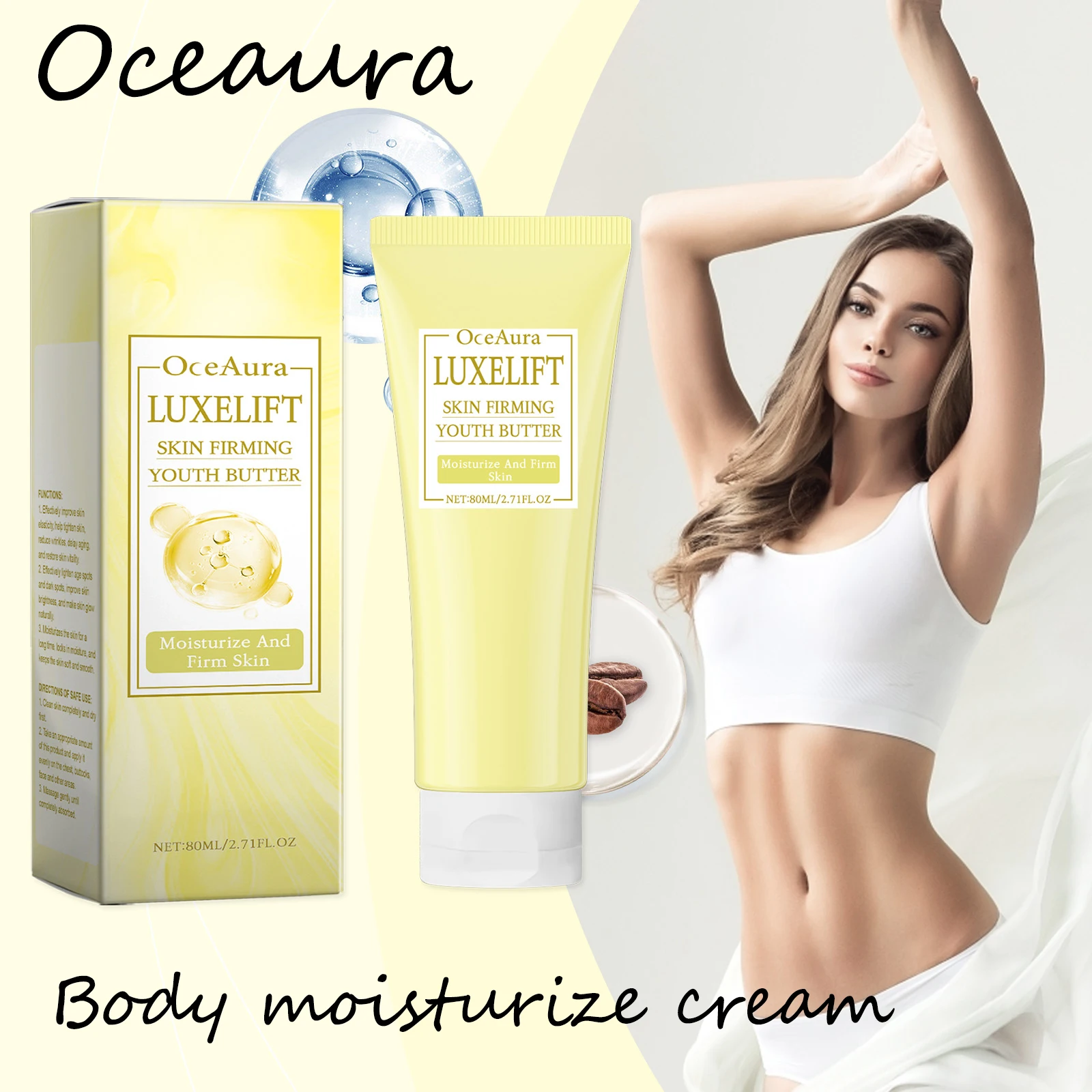 

Oceaura Firming Body Cream Gentle Moisturizing Firming Improve Rough Skin Anti-aging Reduce Sagging Lifting Glowing Body Lotion