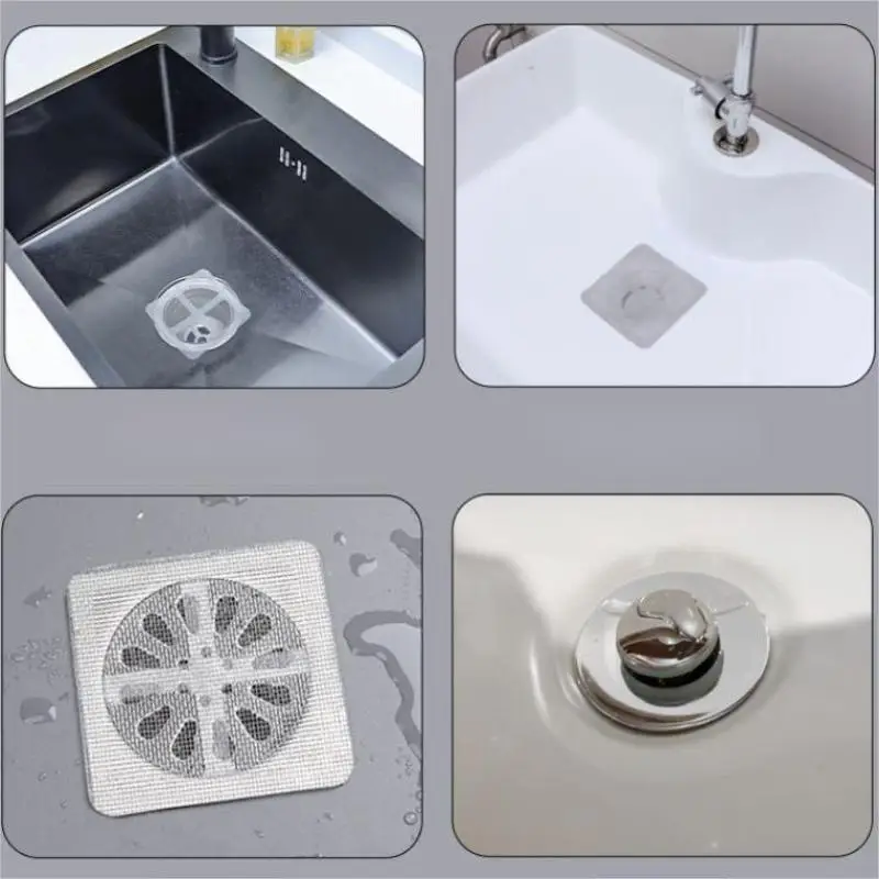 Bathroom Sink Drain Filter - PVC Woven Drainage Mesh Net Hair Catcher