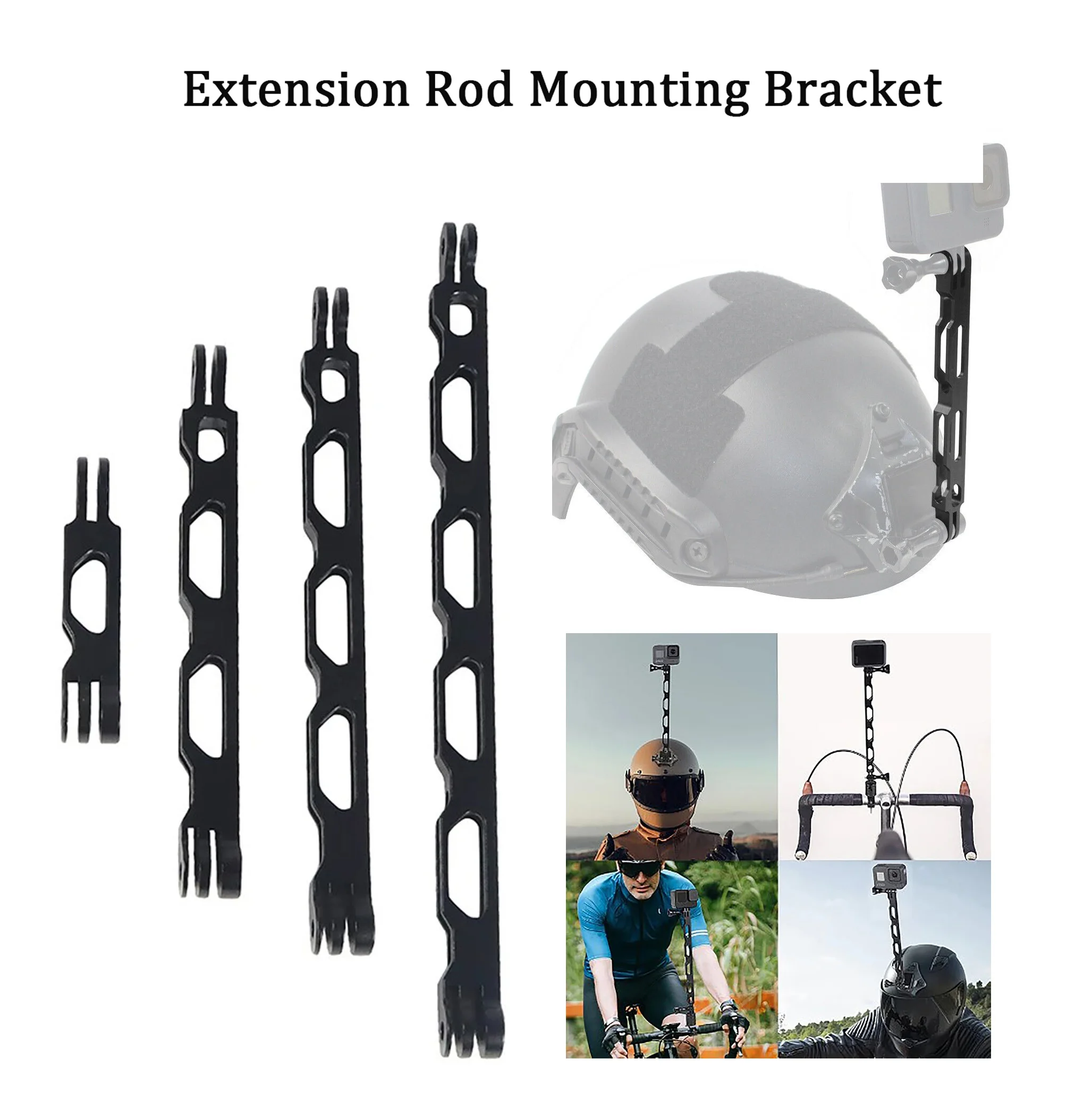 

Aluminum Alloy Metal Pole Helmet Stick Extension Arm Mount Kit Rod Mounting Bracket For Action Camera GoPro Insta360 DJI SJCAM