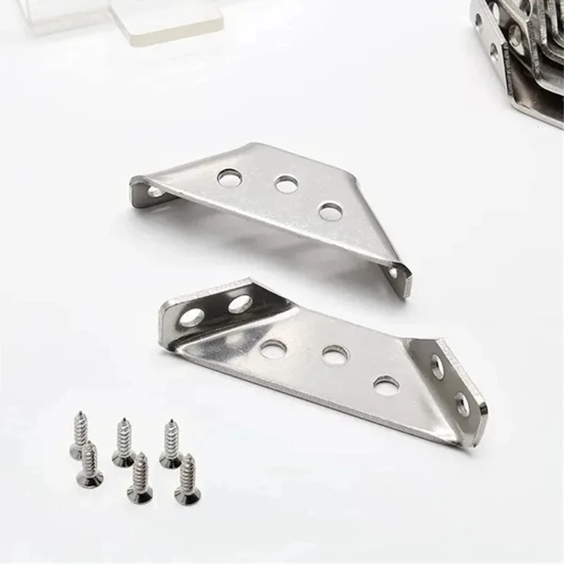 1/5/10/20pcs Thickened Stainless Steel Angle Code 90 Degrees Right Angle Fixed Corner Bracket Furniture Connectors With Screws
