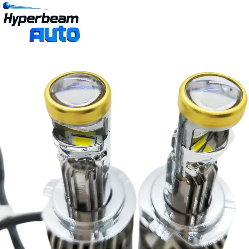 Y9 Prp-H7 H11 السيارات العلوي العارض عدسة صغيرة ثنائية 60 واط 9005 9006 جهاز عرض LED صغير لمبة سيارة صمام ثنائي باعث للضوء المصابيح الأمامية DRL #4