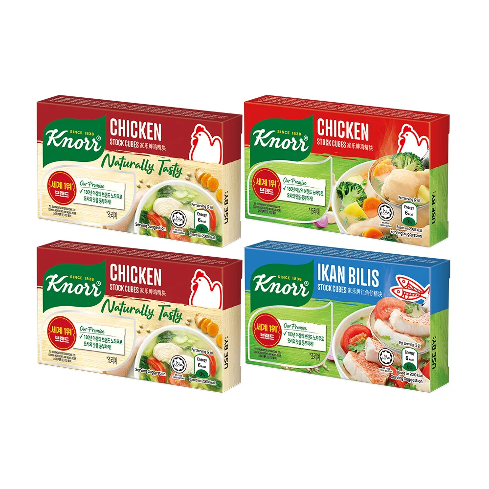 Knoor Stock Cube Chicken 60G X 1 x + Knoor Stock Cube Chicken Pure Flavor 60G X 2 x + Knoor Stock Cube 1x60G X