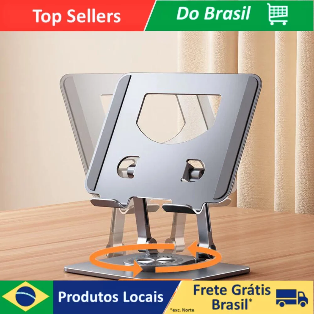 Vertical Adjustable Table Stand Aluminio Metal Folding Laptop Tablet Holder Up to 17 Inches Resistant