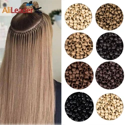 1000Pcs Nano Micro Links Rings Hair Extension s Beads anelli in rame Nano per l'estensione dei capelli umani 2.5*1.5*2Mm Nano Hair Ring Beads