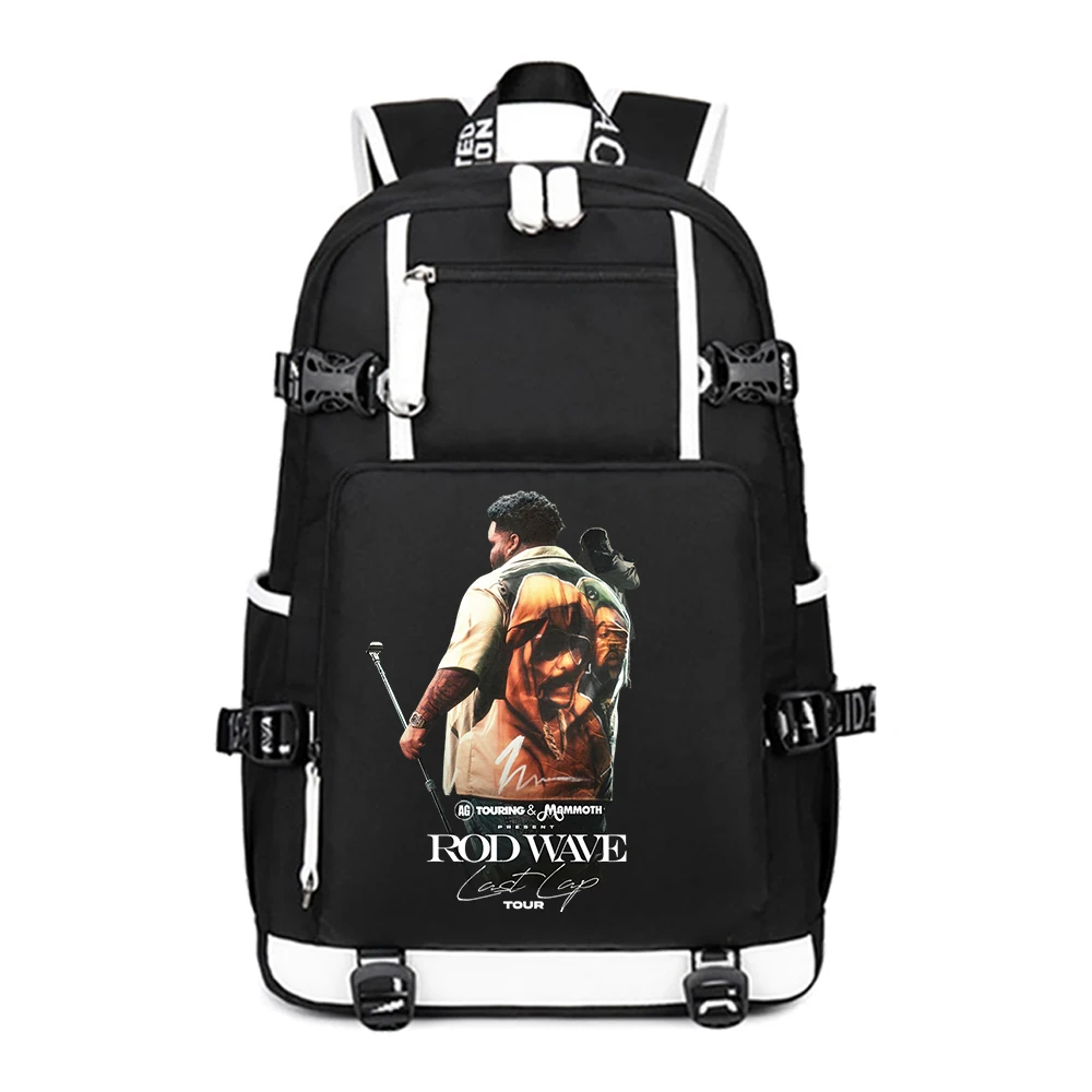 

Rod Wave Last Lap Tour Print Backpack for School Teenagers Girls Boys Leisure Simple Schoolbag Travel Backpack Bag